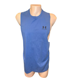 Men's Under Armour Blue left cut training Tank Top XL g28